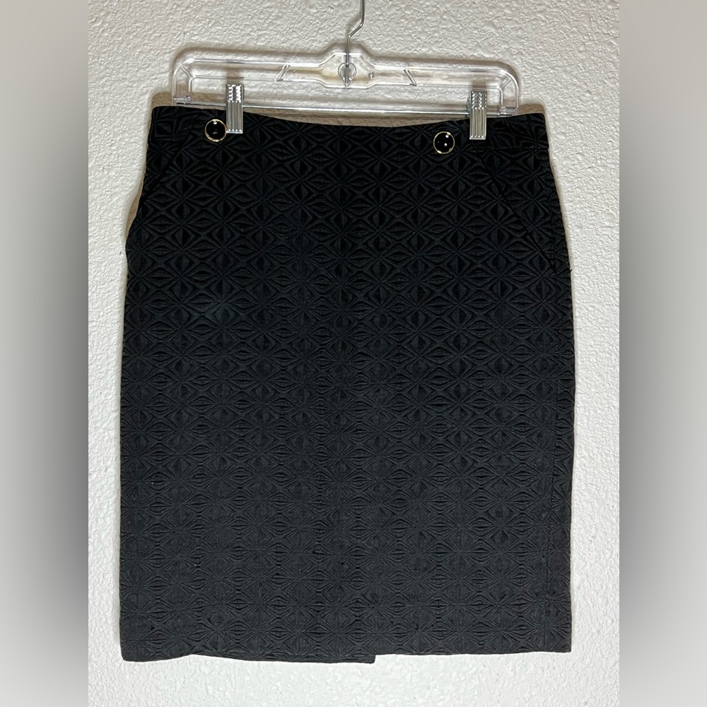 The Limited Jacquard Textured Pencil Skirt Black Size 8
